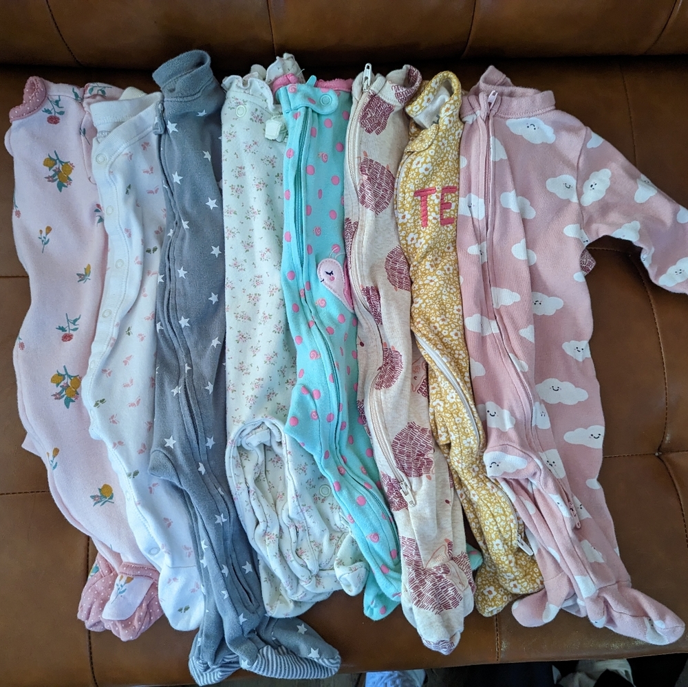 0-3 months footie pajamas (8)